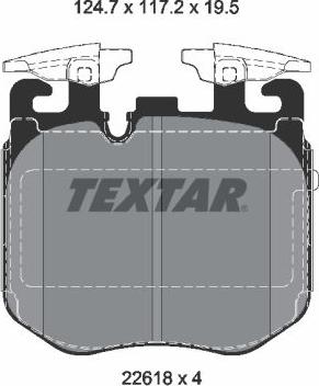 Textar 2261801 - Set placute frana,frana disc aaoparts.ro