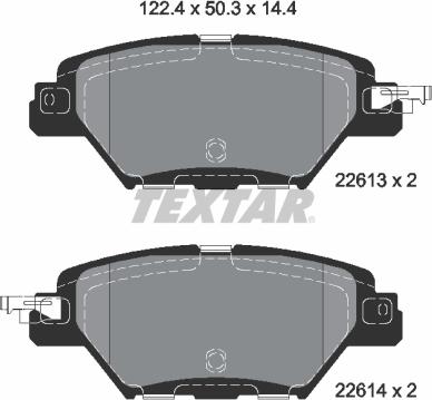 Textar 2261301 - Set placute frana,frana disc aaoparts.ro