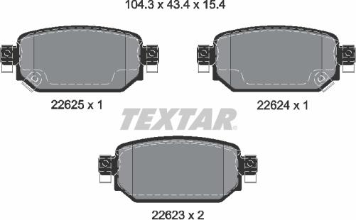 Textar 2262301 - Set placute frana,frana disc aaoparts.ro