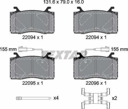 Textar 2209401 - Set placute frana,frana disc aaoparts.ro