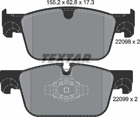 Textar 2209801 - Set placute frana,frana disc aaoparts.ro