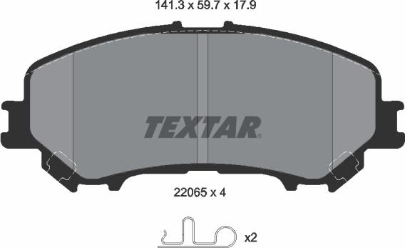 Textar 2206501 - Set placute frana,frana disc aaoparts.ro