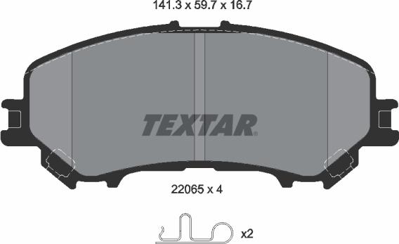 Textar 2206503 - Set placute frana,frana disc aaoparts.ro