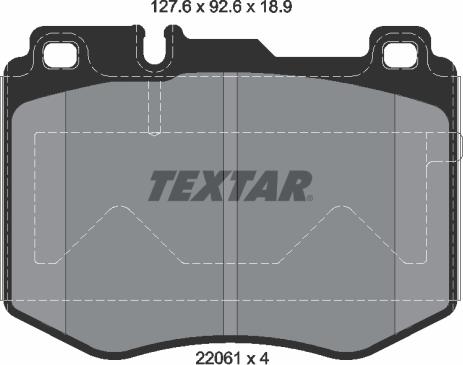 Textar 2206101 - Set placute frana,frana disc aaoparts.ro