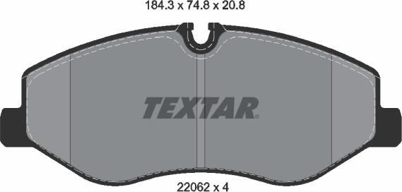 Textar 2206201 - Set placute frana,frana disc aaoparts.ro