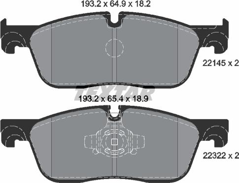 Textar 2214501 - Set placute frana,frana disc aaoparts.ro