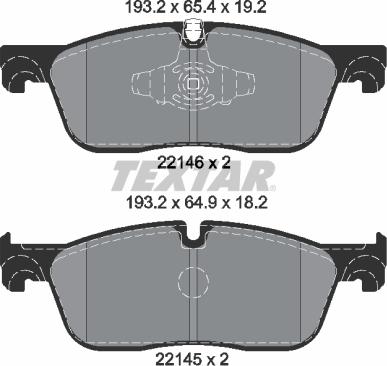 Textar 2214601 - Set placute frana,frana disc aaoparts.ro