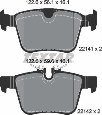 Textar 2214101 - Set placute frana,frana disc aaoparts.ro