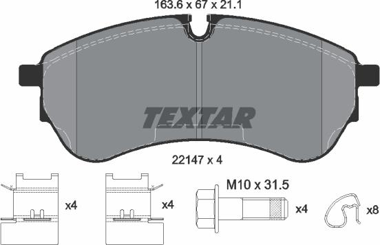 Textar 2214701 - Set placute frana,frana disc aaoparts.ro