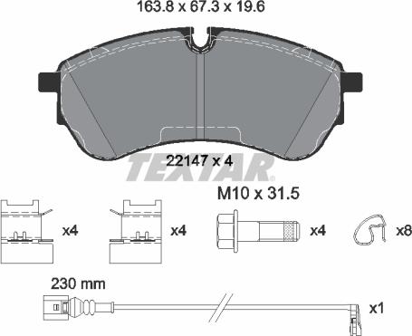 Textar 2214703 - Set placute frana,frana disc aaoparts.ro