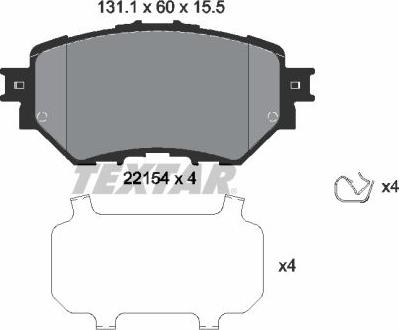 Textar 2215401 - Set placute frana,frana disc aaoparts.ro