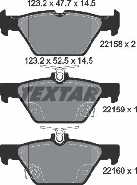 Textar 2215801 - Set placute frana,frana disc aaoparts.ro