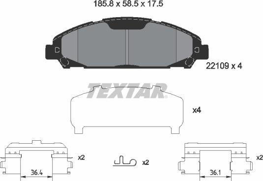 Textar 2210901 - Set placute frana,frana disc aaoparts.ro