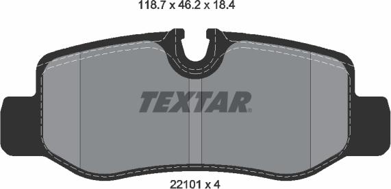 Textar 2210101 - Set placute frana,frana disc aaoparts.ro