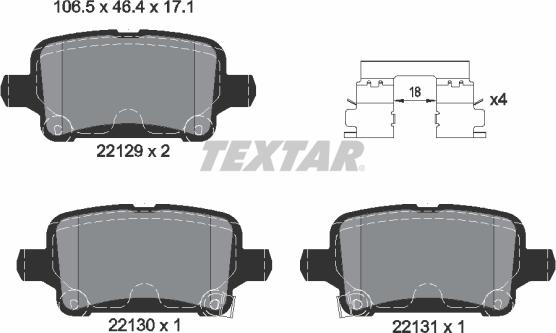 Textar 2212901 - Set placute frana,frana disc aaoparts.ro