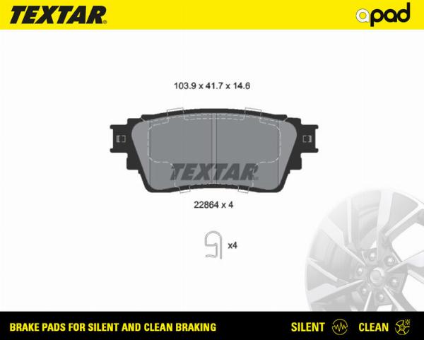 Textar 2286401SC - Set placute frana,frana disc aaoparts.ro
