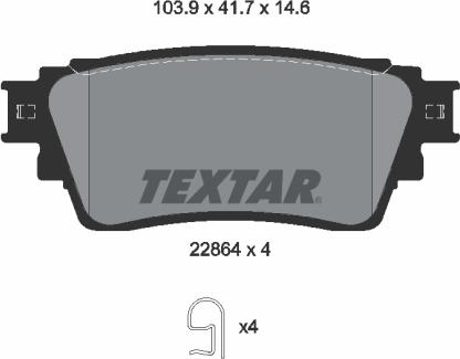 Textar 2286401 - Set placute frana,frana disc aaoparts.ro