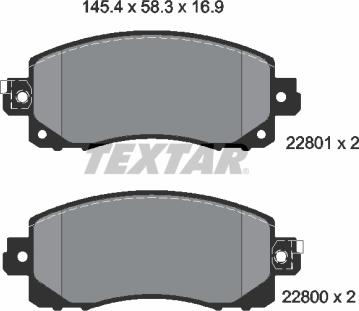 Textar 2280001 - Set placute frana,frana disc aaoparts.ro