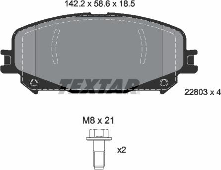 Textar 2280301 - Set placute frana,frana disc aaoparts.ro