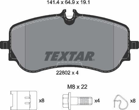 Textar 2280201 - Set placute frana,frana disc aaoparts.ro