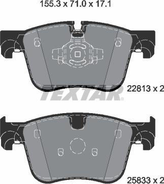 Textar 2281301 - Set placute frana,frana disc aaoparts.ro