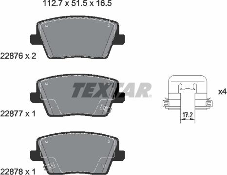 Textar 2287601 - Set placute frana,frana disc aaoparts.ro