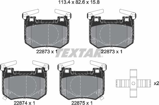 Textar 2287301 - Set placute frana,frana disc aaoparts.ro