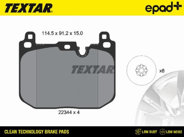 Textar 2234401CP - Set placute frana,frana disc aaoparts.ro