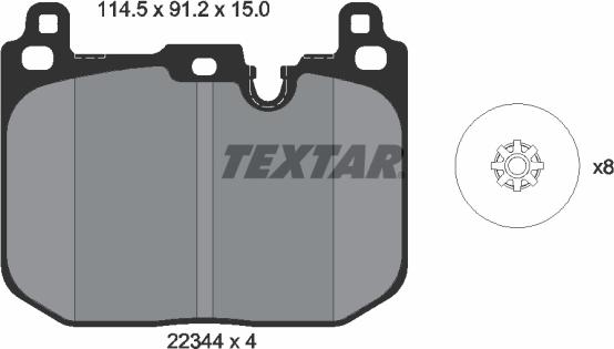 Textar 2234401 - Set placute frana,frana disc aaoparts.ro