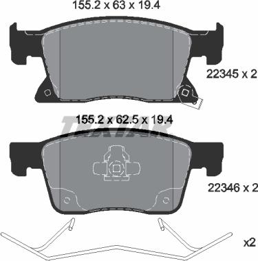 Textar 2234501 - Set placute frana,frana disc aaoparts.ro