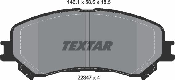 Textar 2234701 - Set placute frana,frana disc aaoparts.ro