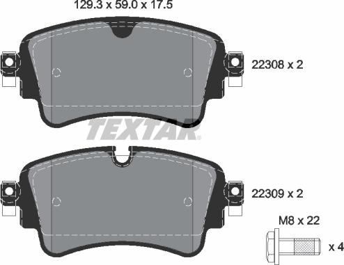 Textar 2230801 - Set placute frana,frana disc aaoparts.ro