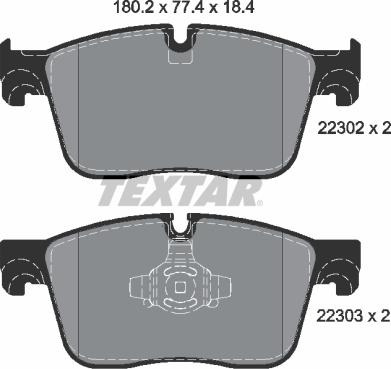 Textar 2230201 - Set placute frana,frana disc aaoparts.ro