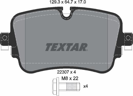 Textar 2230701 - Set placute frana,frana disc aaoparts.ro