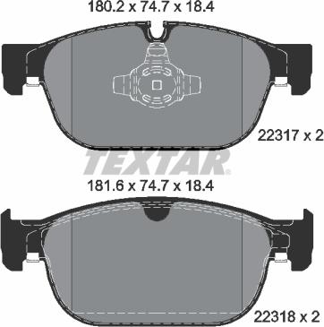 Textar 2231701 - Set placute frana,frana disc aaoparts.ro