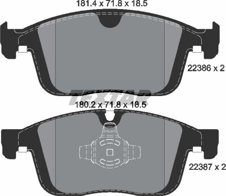 Textar 2238601 - Set placute frana,frana disc aaoparts.ro