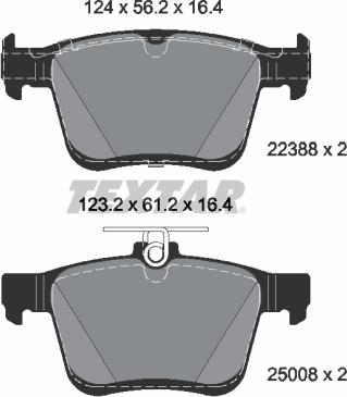 Textar 2238801 - Set placute frana,frana disc aaoparts.ro