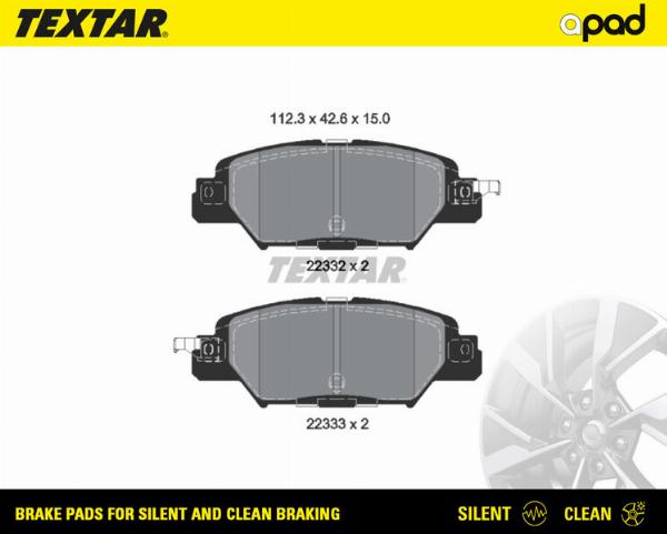 Textar 2233201SC - Set placute frana,frana disc aaoparts.ro