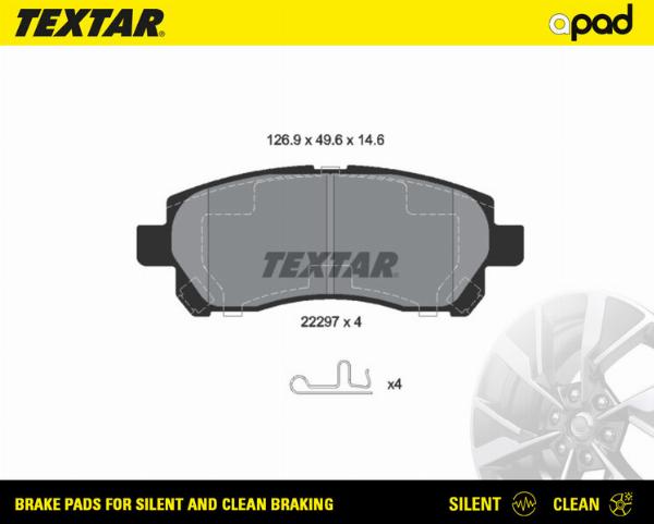 Textar 2229701SC - Set placute frana,frana disc aaoparts.ro