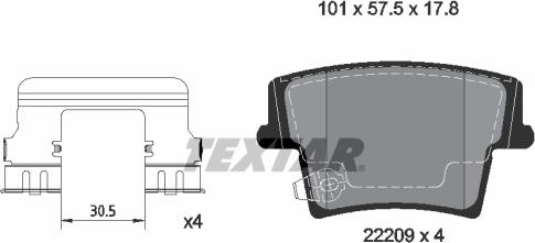 Textar 2220903 - Set placute frana,frana disc aaoparts.ro