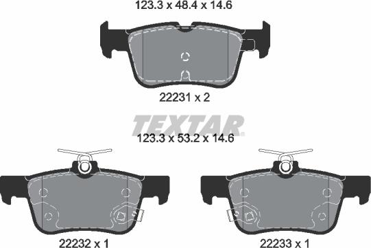 Textar 2223103 - Set placute frana,frana disc aaoparts.ro