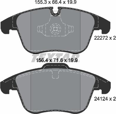 Textar 2227201 - Set placute frana,frana disc aaoparts.ro