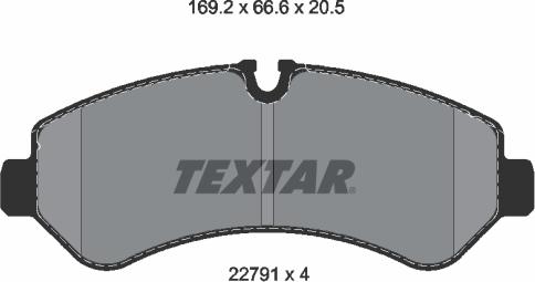 Textar 2279101 - Set placute frana,frana disc aaoparts.ro