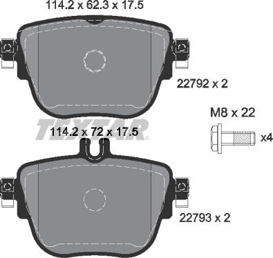 Textar 2279201 - Set placute frana,frana disc aaoparts.ro