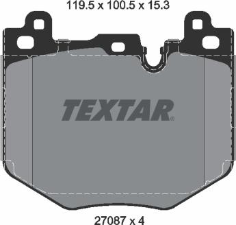 Textar 2708701 - Set placute frana,frana disc aaoparts.ro