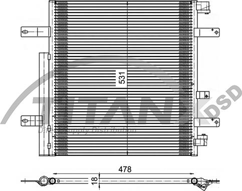 TITANX CD119005 - Condensator, climatizare aaoparts.ro