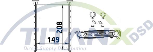 TITANX HT359009 - Schimbator caldura, incalzire habitaclu aaoparts.ro