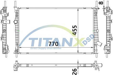 TITANX RD389005 - Radiator, racire motor aaoparts.ro