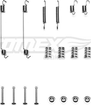 TOMEX brakes TX 40-08 - Set accesorii, sabot de frana aaoparts.ro