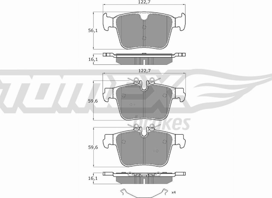 TOMEX brakes TX 60-40 - Set placute frana,frana disc aaoparts.ro